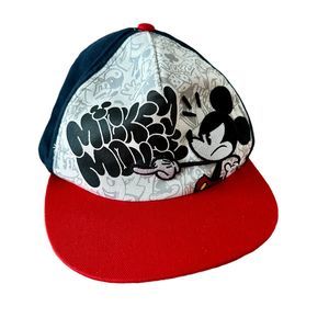 Mickey Mouse Disney Parks  Urban Graffiti Flat Bill Snapback Cap Hat